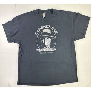 Capone's Bar Chicago Illinois Graphic T Shirt Mens XL Mafia Gangster Tee